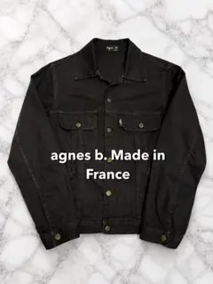 90s agnes b. フランス製ブラックデニムジャケットアーカイブトラッカーのサムネイル