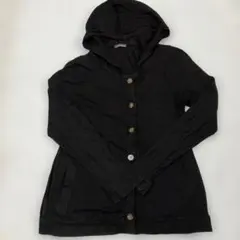 OmaCaz フード付きカーディガン M ブラック