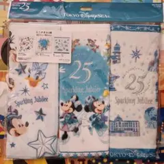 新作 ディズニーシー 25周年 ミニタオルセット