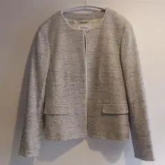 Nolley’s ノーリ－ズ グレー ノーカラージャケット　40