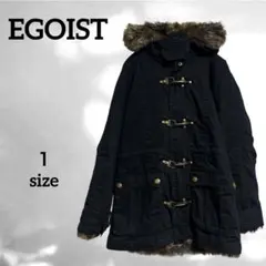 【EGOIST/エゴイスト】(１)ファー付きトグルコート 黒 冬アウター