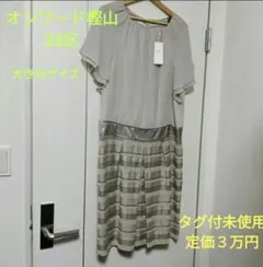 【新品】23区 L　オンワード シフォン　ワンピース 44　大きいサイズ