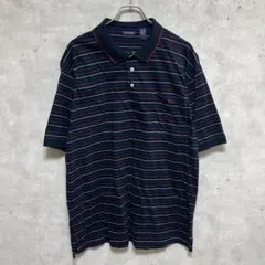 GANT ポロシャツ 半袖 ボーダー マルチカラー XL ビッグサイズ 古着のサムネイル