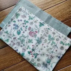 花柄と無地の生地セット