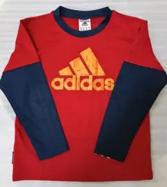adidas 赤 青 Tシャツ 3本ライン　120 130 男の子