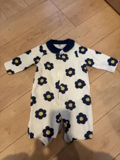 裏起毛 花柄ロンパース サイズ70