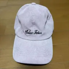 コーデュロイ柄キャップ　ピンク