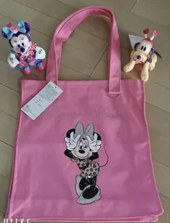 アベイル　ミニー　ヒョウ柄　トートバッグ　ピンク　パルパルーザにも！