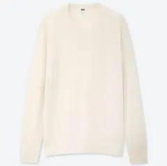 エクストラファインメリノクルーネックセーター（長袖） OFF WHITE M