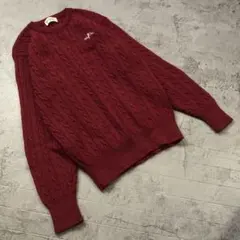 【Polo Club】ポロクラブ 刺繍 ケーブル ニット セーター