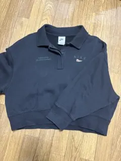 NIKE クロップドポロシャツ ダークブルー