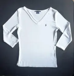正規品　ラルフローレン　7分袖　Vネック カットソー　レディース　米国購入