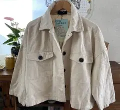 新品タグ付きレディース☆デニムジャケット　アイボリーMサイズ綿100