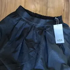 AZUL BY MOUSSY ティアードロングスカート ブラック　リネンミックスのサムネイル