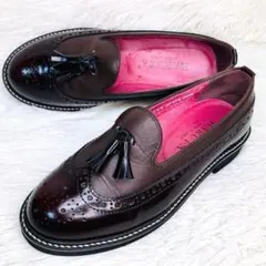 【美品】ハルタ 22.5㌢EEオペラ タッセルローファー メダリオン　ブラウン