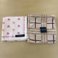 新品未使用　バーバリー　ハンカチ　タオル　セット