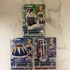 アイカツ　カード　ネイビーパレード　黒沢凛　3枚セット