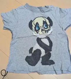 ケイキー　あちゃちゅむ　パンダ スカル プリント Tシャツ グレー　サイズ4のサムネイル