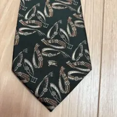 Burberry's シルク100% ネクタイ ダークグリーン