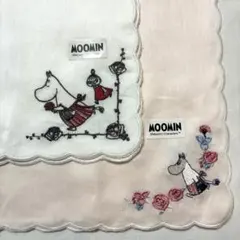 MOOMIN・刺繍ハンカチ２枚セット（ムーミンママ・リトルミイ リトルミー