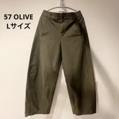 UNIQLO ジャージバレルレッグパンツ OLIVE Lサイズ