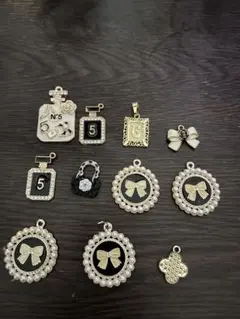 ハンドメイド ヴィンテージ ファッションチャームセット CHANEL