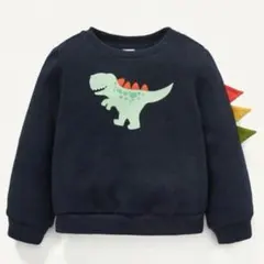 恐竜プリント トレーナー 95cm 90 100ネイビー