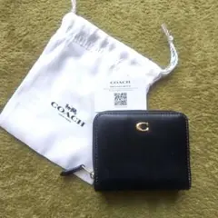 COACH 二つ折り財布 BLACK　革