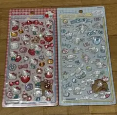 ハローキティ・シナモロール ボンボンドロップシール 2枚セット