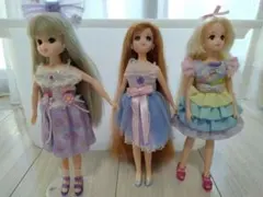 リカちゃん人形 3体セット　リカ　かれん　ひまり　ドレス 小物付き