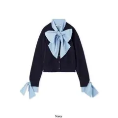 SNIDEL　ボウタイドッキングニットプルオーバー　スナイデル