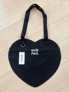 MILKFED. ミルクフェド HEART SHAPED トートバッグ 黒のサムネイル