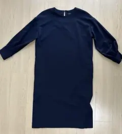 値下げ　ユナイテッドアローズ　ワンピース　長袖　裏地あり　フォーマル　ネイビー