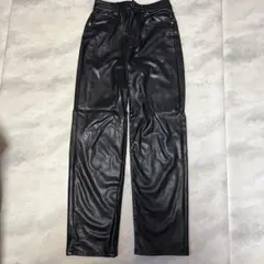 H&Mレザーパンツ裏起毛