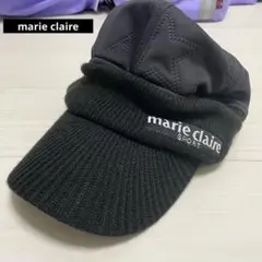 みー様専用　マリクレール スポーツ 異素材切り替え 刺繍ロゴ ニットキャップ