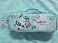 サンリオ ポチャッコ 持ち手付き ラウンドファスナー ペンケース