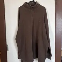 POLO RALPH LAUREN ブラウン ハーフジップセーター 2XLBM
