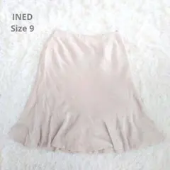 INED フレアスカート ピンクベージュ 9 日本製
