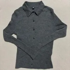 UNIQLO エクストラファインメリノリブポロカーディガン