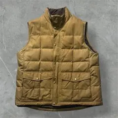 L.L.BeanエルエルビーンオイルドコットングースダウンベストドローコードL