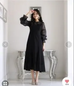 PourVous ブラック パーティードレス M