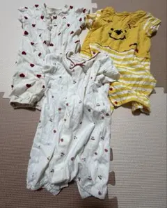 ロンパース 3点セット 50-60 夏服 半袖 まとめ売り