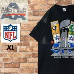 Tシャツ　NFL ビッグシルエット　ビッグプリント　黒　スーパーボール　XL