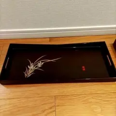 お盆　コーヒートレー　長手盆　45㎝　蘭