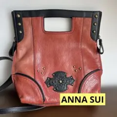 ANNA SUI レザー製　レッド　ショルダーバッグ