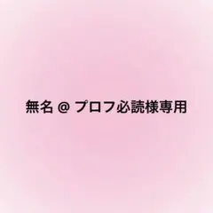 無名 @ プロフ必読様専用ページ