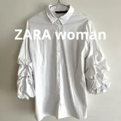 値下げ！ZARA WOMAN ホワイトシャーリングシャツ