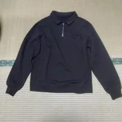 PRADA　25AW コットンフリース ハーフジップ スウェット ブラウンのサムネイル