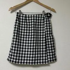 earth music&ecology❁⃘ギンガムチェックラップミニスカート S