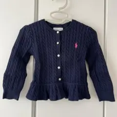 Ralph Lauren ネイビー コットン カーディガン